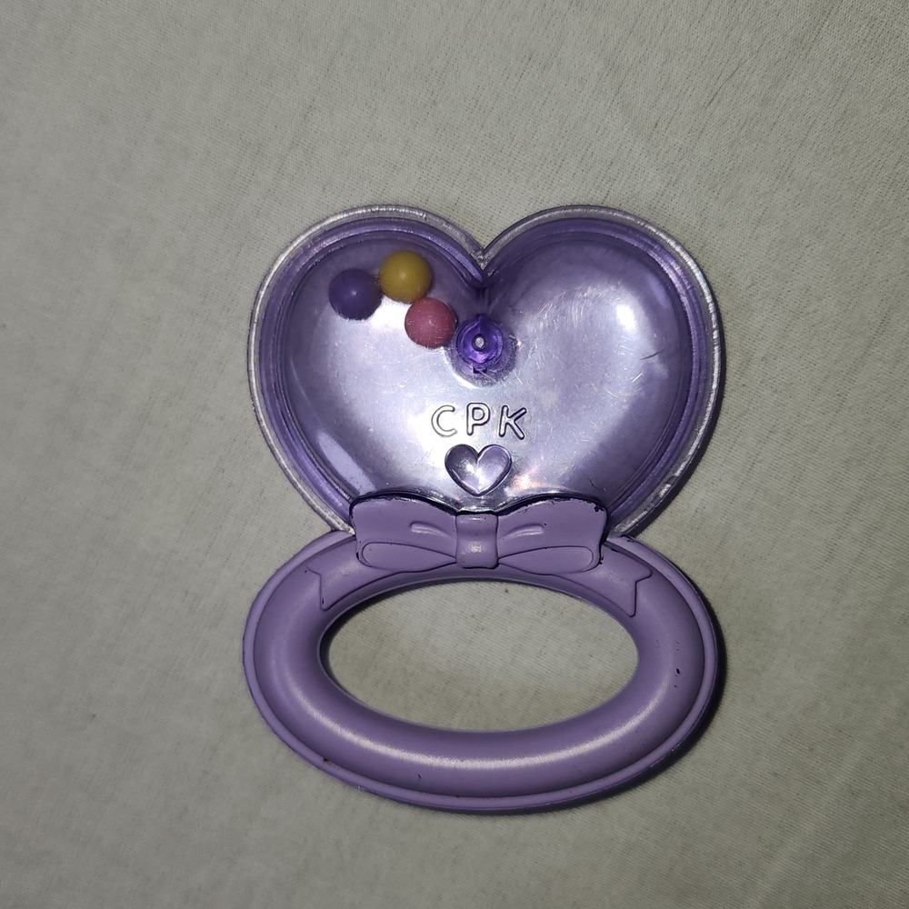 CPK Purple Clear Heart Replacement Baby Doll Rattle 2004 Vintage Cabbage Patch